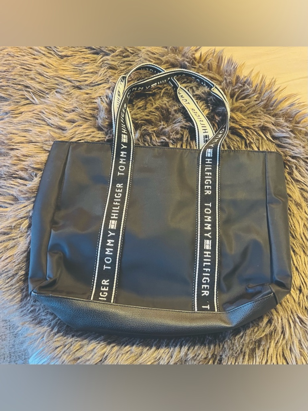 Tommy Hilfiger Black Logo Webbing Tote